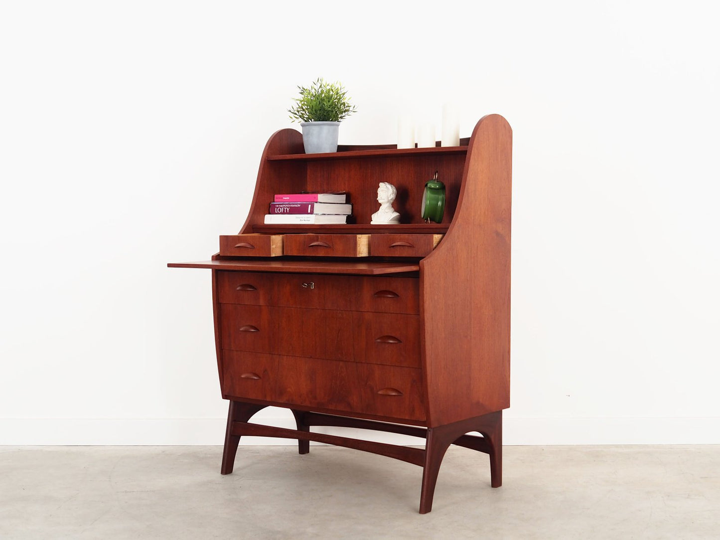 Scandinavian Teak Secretaire from SW Finland, 1960s