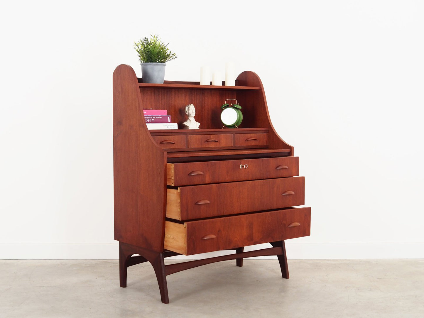 Scandinavian Teak Secretaire from SW Finland, 1960s