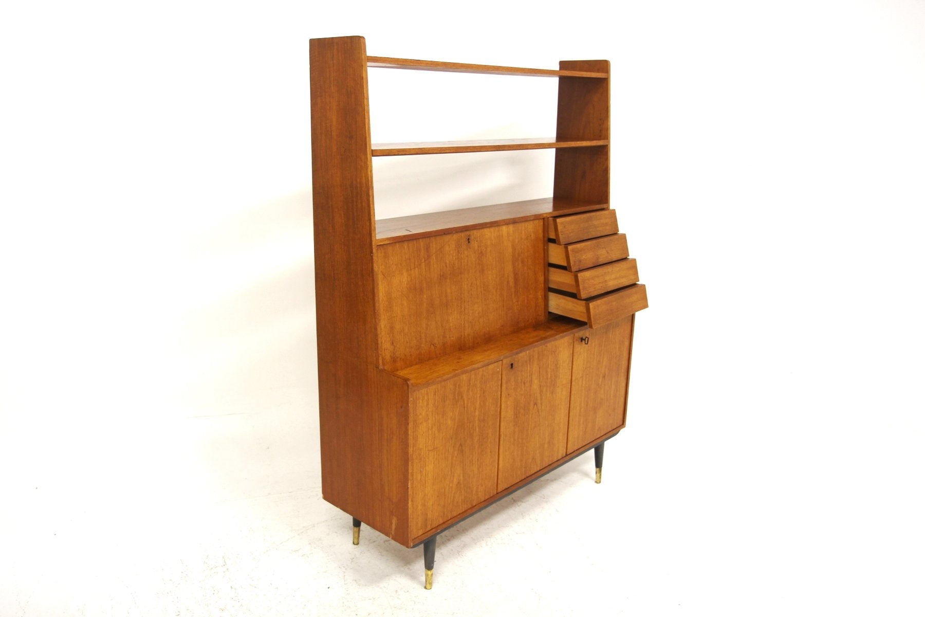 Scandinavian Teak Secretary from Bräntorps, Sweden, 1960s