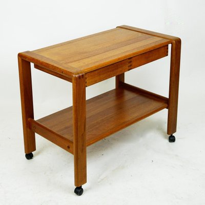 Scandinavian Teak Serving Table / Bar Cart-MH-856966