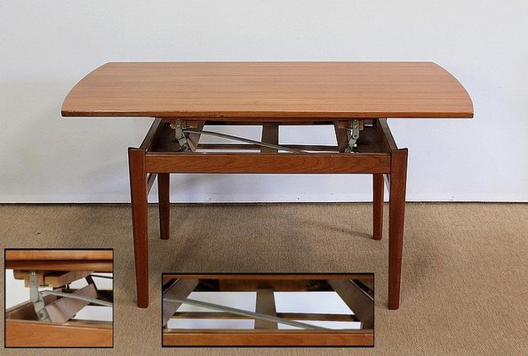 Scandinavian Teak Sesam Table by F. Ohlsson for Tingströms, 1960s-RVK-1034586