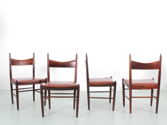 Scandinavian Teak Side Chairs, 1960s, Set of 4-PI-2022713