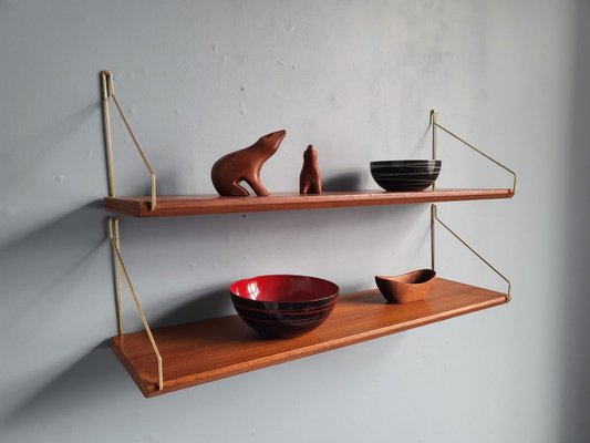 Scandinavian Teak Wall Unit, 1960s-EYI-2035917