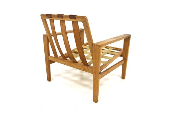 Scandinavian Tornado Armchair in Oak by Eric Merthen, Sweden, 1960s-GEK-1761773