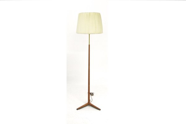 Scandinavian Tripod Teak Floor Lamp, Sweden, 1960s-GEK-2043068