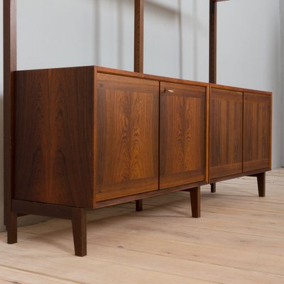 Scandinavian Two Bay Rosewood Free-Standing Wall Shelf, Norway, 1960s-UE-1720404