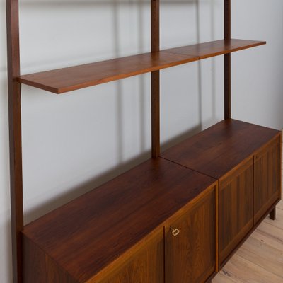 Scandinavian Two Bay Rosewood Free-Standing Wall Shelf, Norway, 1960s-UE-1720404