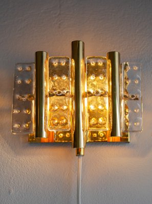 Scandinavian Wall Mounted Sconce in Crystal Glass and Brass by Hans Agne Jakobsson for Markaryd-JIE-2024751