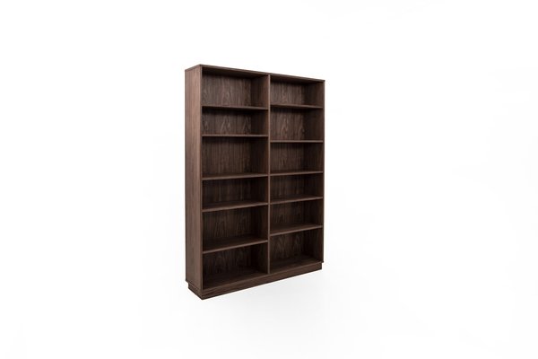 Scandinavian Walnut Bookcase-VND-1081582