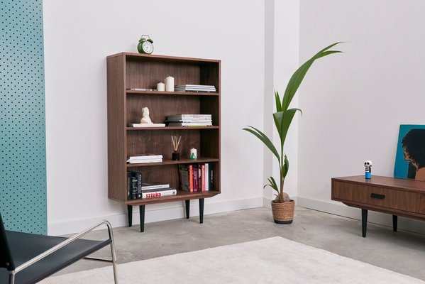 Scandinavian Walnut Bookcase-VND-1081568