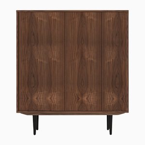 Scandinavian Walnut Bookcase-VND-1081553