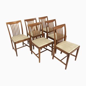 Scandinavian Walnut Chairs, Sweden, 1960s, Set of 6-GEK-1785470