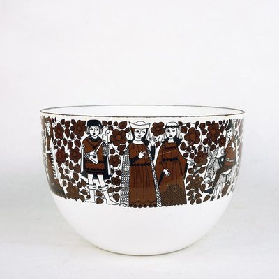 Scandinavian White Enamel Bowl attributed to Kaj Franck for Finel Arabia, Finland, 1960s-MH-1717466