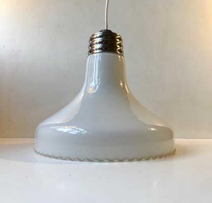 Scandinavian White Opaline Pendant Lamp from Odreco, 1970s-LCR-994010