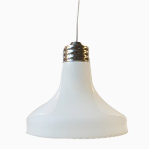 Scandinavian White Opaline Pendant Lamp from Odreco, 1970s-LCR-994010