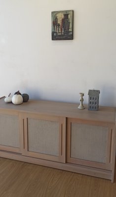 Scandinavian Woden Long Sideboard, 1980s-ZEF-2017471