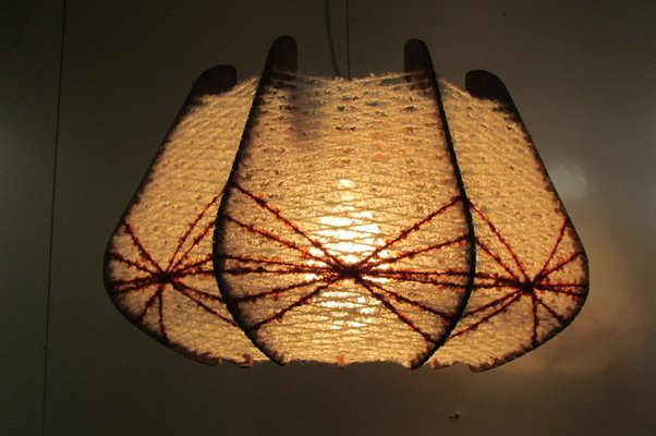 Scandinavian Wood & Wire Ceiling Lamp, 1960s-RDN-762438