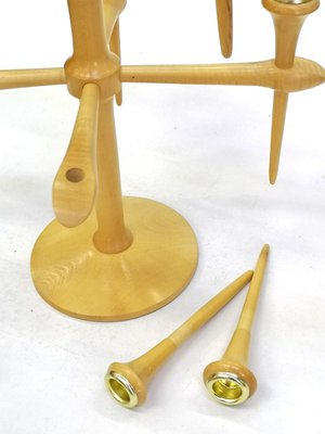 Scandinavian Wooden 9-Arm Candleholder, 1970s-UWE-623704