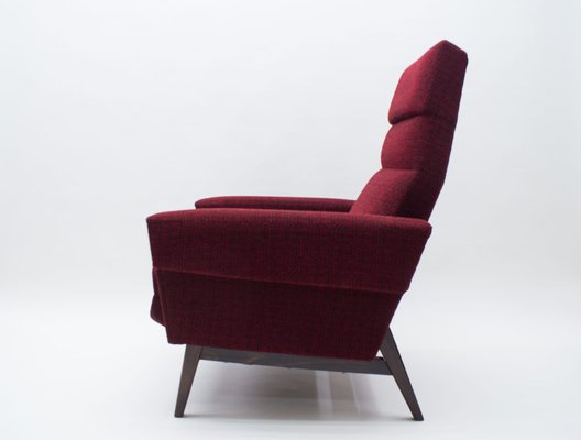 Scandinavian Wooden and Fabric Lounge Chair, 1960s-KQB-724237