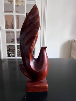 Scandinavian Wooden Bird Sculpture-AVC-1303976