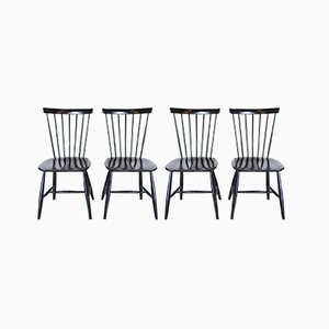 Scandinavian Wooden Dining Chairs from Hagafors, 1960s, Set of 4-JQO-935570