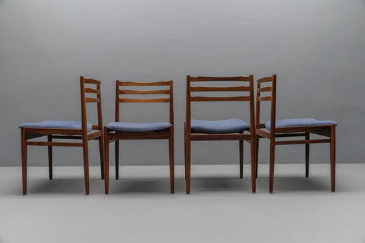 Scandinavian Wooden Dining Room Chairs, 1960s, Set of 4