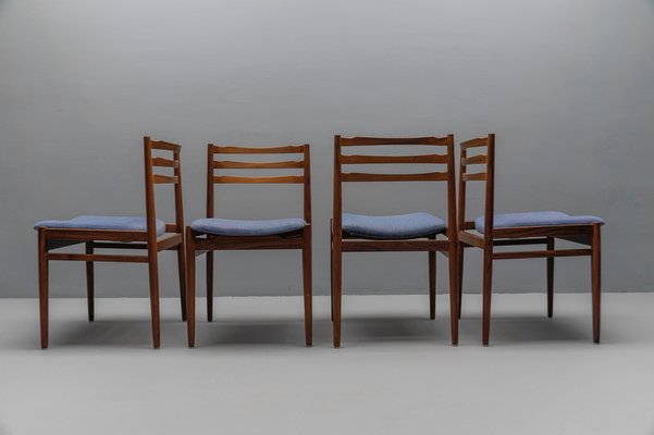 Scandinavian Wooden Dining Room Chairs, 1960s, Set of 4-KQB-1737062