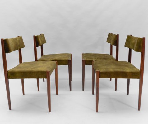 Scandinavian Wooden Dining Room Chairs, 1960s , Set of 4-KQB-1782026