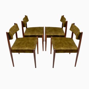 Scandinavian Wooden Dining Room Chairs, 1960s , Set of 4-KQB-1782026