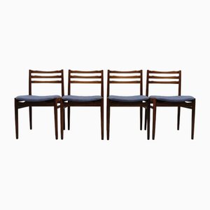 Scandinavian Wooden Dining Room Chairs, 1960s, Set of 4-KQB-1737062