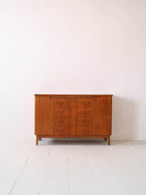 Scandinavian Wooden Highboard, 1950s-QWP-1739028