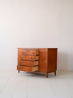 Scandinavian Wooden Highboard, 1950s-QWP-1739028