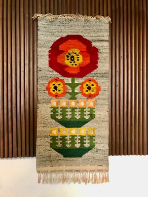 Scandinavian Wool Wall Rug, 1960s-JP-963955