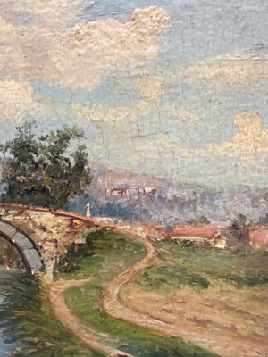 Scena Campestre - Posillipo School - Oil on Board-YUW-914353