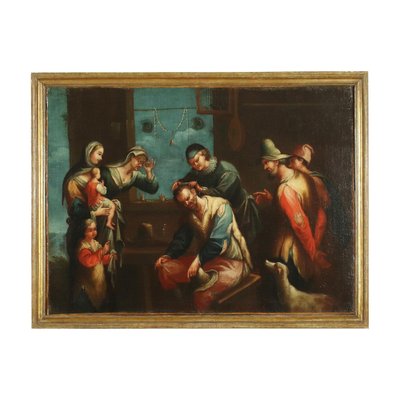 Scena di Genere dal Barbiere, Oil on Canvas-VMM-990621