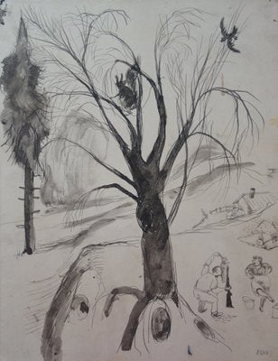 Scène de Chasse Drawing by Edouard Goerg-KHH-543946