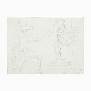 Scenography Original Pencil on Paper by E. Berman-ZCI-784200