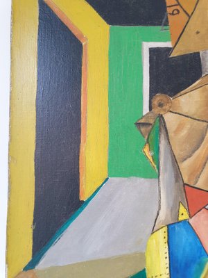 Schmidt, Cubist Portrait of Woman, 1959, Oil on Canvas-AIU-1133193