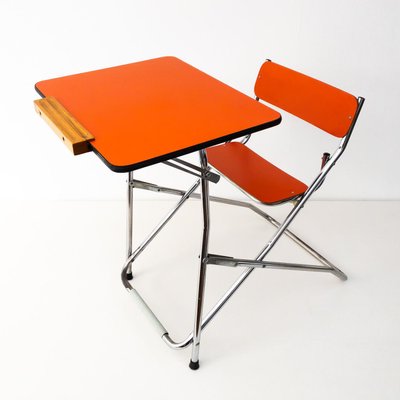 School Bench with Folding Chair, 1960s-UPW-1166742