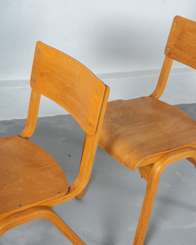 School Chairs, UK, 1970, Set of 2