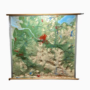 School Mural - Relief Map of Northern Germany-FFL-2031387