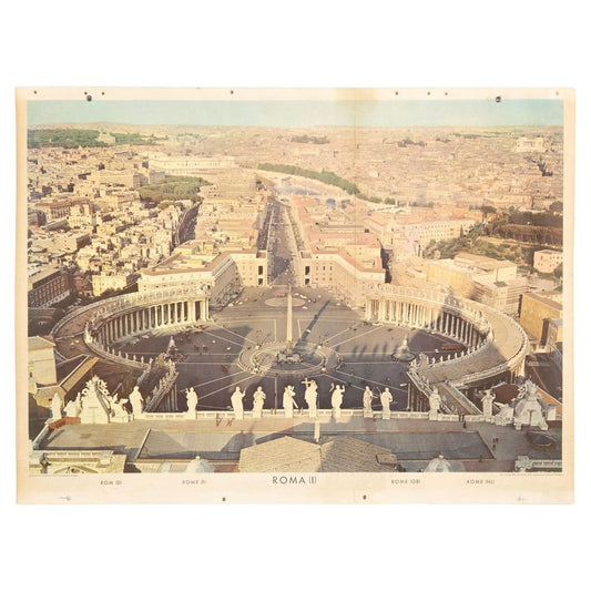 School Wall Chart of Rome, 1960s