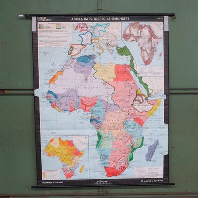 School Wall Map of Africa by Leisering & Schulze for Velhagen & Klasing, 1950s-WK-674071