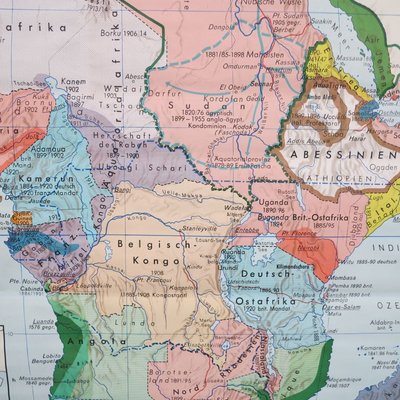 School Wall Map of Africa by Leisering & Schulze for Velhagen & Klasing, 1950s-WK-674071