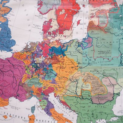 School Wall Map of Europe by Prof. Dr. M. G. Schmidt for Perthas Gotha, 1950s-WK-674167