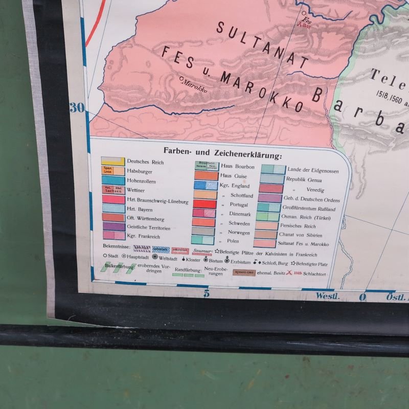 School Wall Map of Europe by Prof. Dr. Schmidt for Perthas Gotha, 1950s