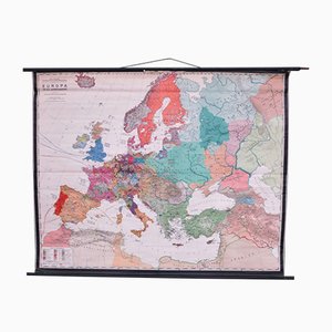 School Wall Map of Europe by Prof. Dr. Schmidt for Perthas Gotha, 1950s-WK-674078