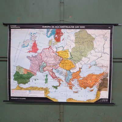 School Wall Map of Europe from Velhagen & Klasing, 1950s-WK-674080