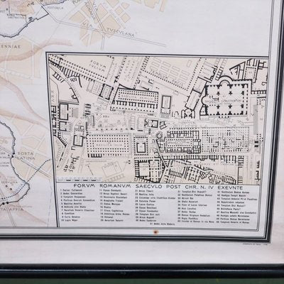 School Wall Map of Old Rome from Instituto Geografico de Agostini Nora, 1950s-WK-674074