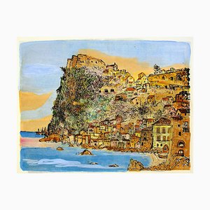 Scilla, Landscape - Country and Coast - Etching and Watercolor by G. Omiccioli 1970 ca.-ZCI-758776